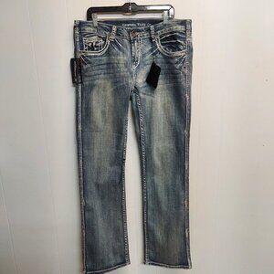 NWT COWGIRL TUFF SEQUIN DETAIL DENIM - 34 LONG